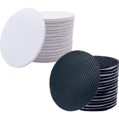 Almohadillas antideslizantes para alfombras - 30 unidades, lavables, antideslizantes y antirrugas, reutilizables para esquinas (redondas, 15 negras, 15 blancas)