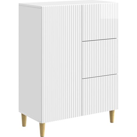 Credenza Bianco Lucido 66 x 34,5 x 90 cm Legno ingegnerizzato vidaXL