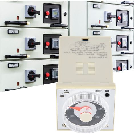 Relais temporisé multifonctionnel haute précision à 8 broches, durée de 1,2 s à 300 h, alimentation 220 V CA/24 V CC/CA. (1/5)