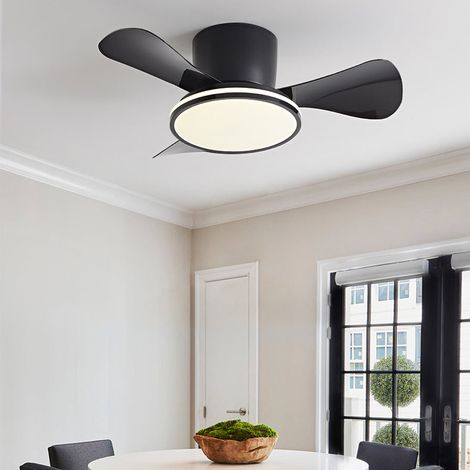 Ventilateur de plafond de 71 cm avec éclairage et télécommande, 3 températures de couleur, 6 vitesses et fonction minuterie (1/5)