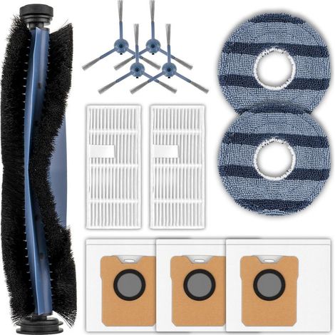 CYRILL – (12 pezzi) C20 Omni Accessori compatibili con il robot aspirapolvere Eufy C20 Omni, kit di accessori, 1 spazzola rotante, 4 spazzole laterali, 2 filtri, 3 sacchetti per la polvere, 2 panni pe (1/5)
