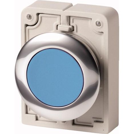 Bouton poussoir 30mm flush a rappel bleu sans inscription EATON M30C-FD-B
