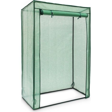 Relaxdays Tomato Greenhouse, 2x Set, with Slanted Roof, HxWxD: 150 x 100 x 50 cm, PVC/PE, for Plant Cultivation, Green