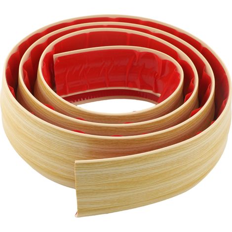 Profilo di transizione autoadesivo in PVC per soglie di porte, rivestimenti in laminato, separatori piatti per giunti di collegamento, effetto legno 50 x 10 mm/2,0 x 0,4 pollici. (1/2)