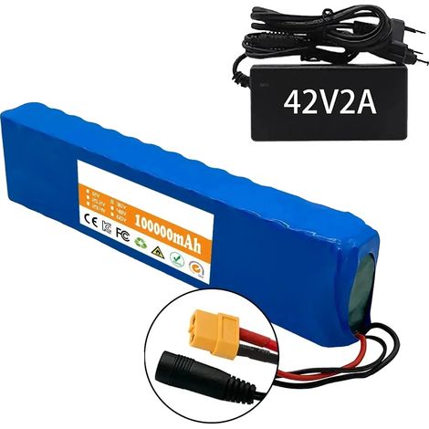 Batería de iones de litio con capacidad de 10,5 Ah, compatible con los modelos FIIDO y XT60-DC. (1/2)