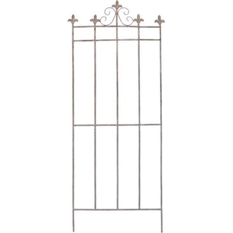 Treillage jardin fer Fleur de Lys 49x128cm (1/2)