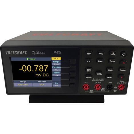 Multimètre de table VOLTCRAFT VC-655 BT numérique CAT I 1000 V, CAT II 600 V Affichage (nombre de po