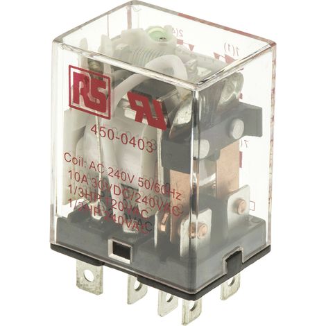 Rs Pro – Relais sans accrochage 2 RT 240V c.a. – Enfichable 1.2W – Courant de commutation 10A – Pour systèmes électriques fiables (1/2)