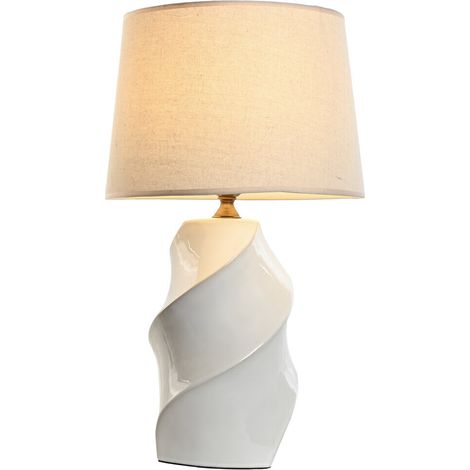 Lampara Sobremesa Porcelana 36X36X62 Espiral (1/5)