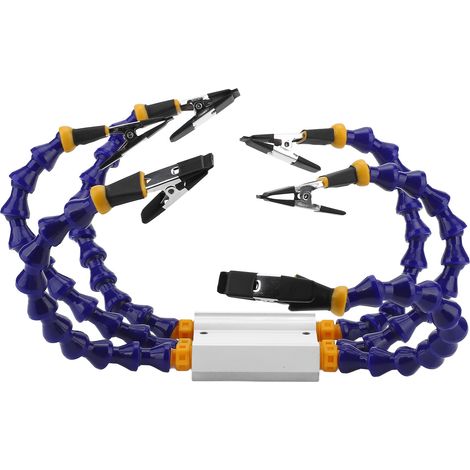 Outil de soudage à main articulée en ABS avec bras flexible et base en alliage d'aluminium, avec revêtement en caoutchouc amovible (lot de 6). (1/5)
