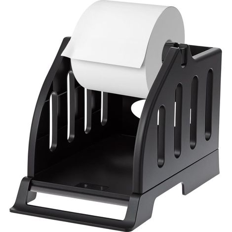 Porte Etiquette - Pour Rouleau Etiquettes Thermiques - Compatible Imprimante Bureau - 22,5 x 14,2 x 13,5 cm - Noir - 1 Pièce (1/5)