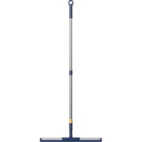 Universeller Bodenabzieher, neuer Duschabzieher 2024, 107 cm ausziehbarer Griff, Wischmopp und Abzieher für Oberflächen, blau 142 (1/5)