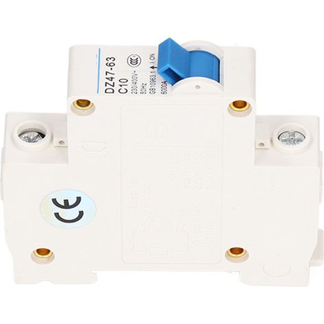 Leitungsschutzschalter (1-polig) Fehlerstrom-Trennschalter für DIN-Schienenmontage, 230 V/400 V, 10 A, DZ47‑63 C10 (1/5)