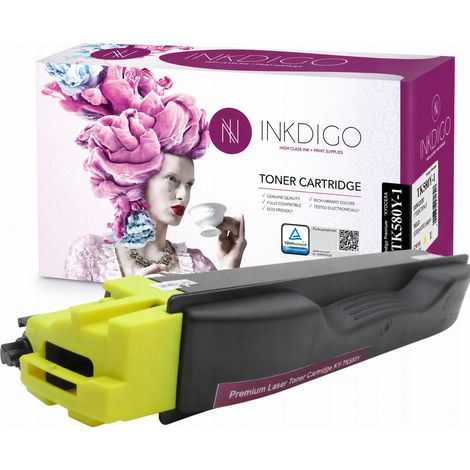 Toner Inkdigo TK580Y compatibile con Kyocera ecosys P6021cdn FS-C5150DN, certificato TÜV. (1/5)