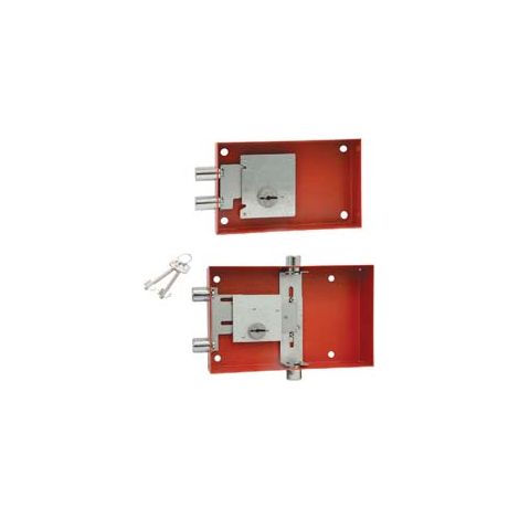 SERRATURA CON CHIAVE A DOPPIA MAPPA PER CASSAFORTE  x mod.804A  4 pist. lat. vert. mm.245x155x43    STARK
