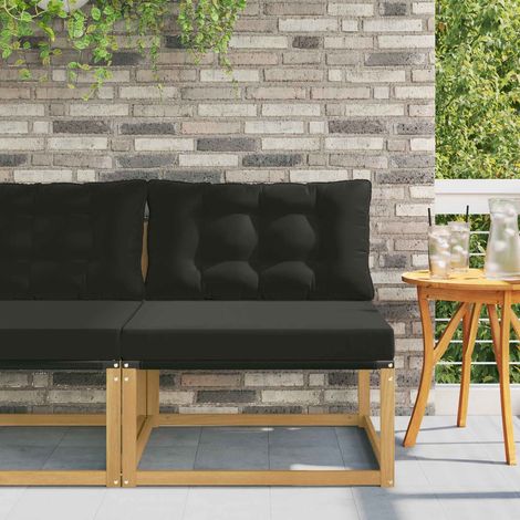 vidaXL Sofá intermedio de exterior Blanco 79 x 83 x 73 cm acero (1/5)