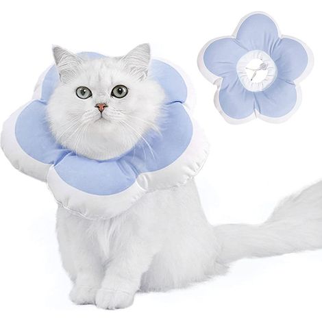 Collier Protecteur Pour Chat - Collier De Convalescence Souple Ajustable - Pour Prévention Des Léchages Et Morsures Post-Chirurgicales - 1 Pièce (1/5)