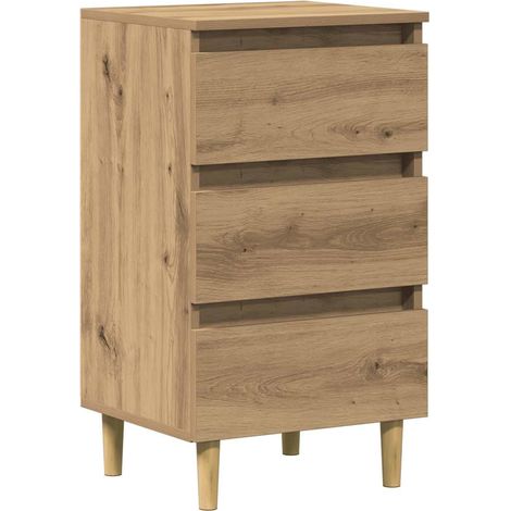 Mesita de noche madera de ingeniería roble artisan 40x35x69 cm vidaXL
