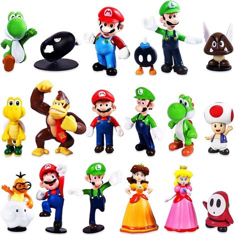 Figurine Super Mario, décoration de micro-paysage, 18 pièces db
