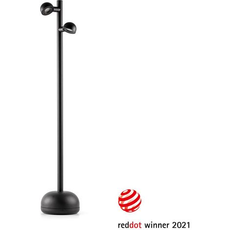 Faro BROT - Lampada da terra a LED integrata multibraccio nero, 2700K (1/5)