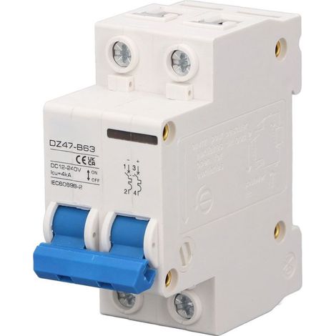 Disjoncteur CC photovoltaque 2P Commutateur de protection contre les surcharges haute sensibilité DC12240V 4KA 6A (1/5)