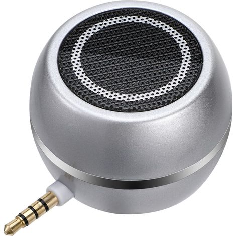 Mini-tragbarer 3-Watt-Akku-Lautsprecher für Smartphones mit 3,5-mm-Klinkenanschluss und integriertem Akku für iPhone, iPad, Tablet und Computer
