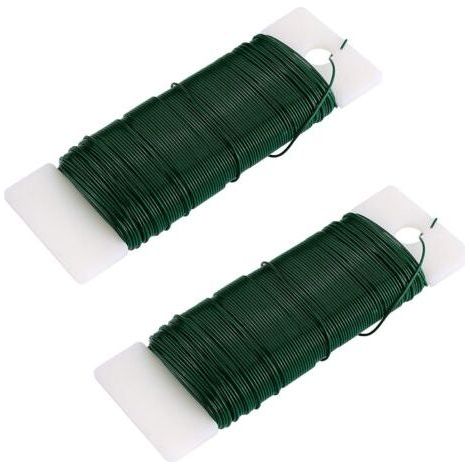 rouleaux de fil de fleuriste vert fil de pagaie flexible pour bricolage, guirlande de Noël, couronnes, bouquets de fleurs et arrangements floraux (1/5)