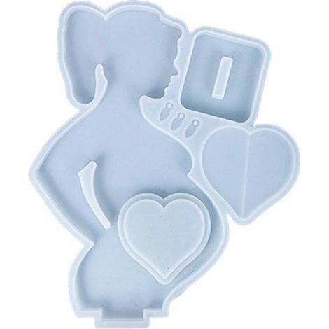 Herzförmiger Bilderrahmen für Mama, Silikonform für DIY-Projekte, Zubehör, Geschenk