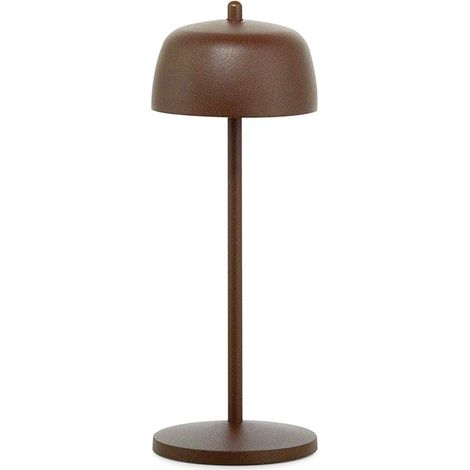 Zafferano Lampada a led da tavolo CIRCE Corten ricaricabile e dimmerabile