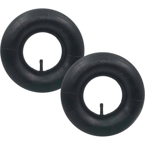 Ecleanfy - 2 pièces 4.10/3.50-4 Chambre à air Pneu TR-13 Valve Droite pour, Chariot à Main, Chariot de Jardin, Tondeuse à Gazon (1/4)