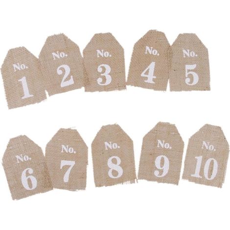 de table rustiques en jute de 1 à 10 avec ficelle de 40 cm (1/5)