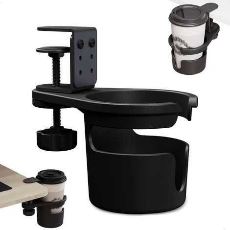 1 x Universal Rotating Cup Holder for Coffee Cup Saucer Clip for Cups Bottles for Home or Office (1/4)