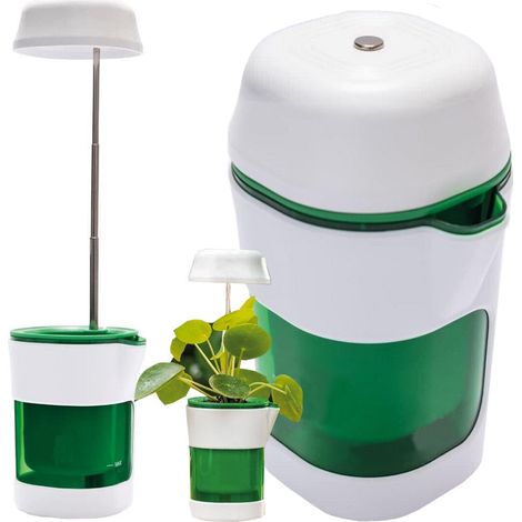 Filiyano – Lampe de croissance avec pot à arrosage automatique LED à spectre complet USB blanche (1/5)