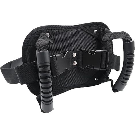 Ceinture de Sécurité Moto pour Passager, Harnais Réglable et Poignée de Maintien Universelle - Sécurité et Confort Renforcés pour Le Passager Arrière, Schwarz (1/5)