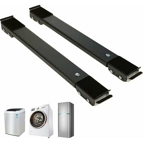 Mobiler Waschmaschinenständer, verstellbare, multifunktionale Rollbasis, Kühlschrankunterschrank, 24 Rollen, feststellbar, rutschfest, für Trockner/Kleiderschrank/Sofa, Grau