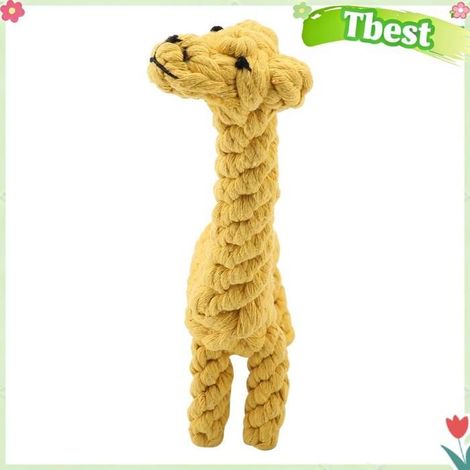 Jouet à mâcher pour chien , Design girafe, corde en coton, résistant aux morsures, nettoyage des dents d'animaux, cadeaux, (1/4)