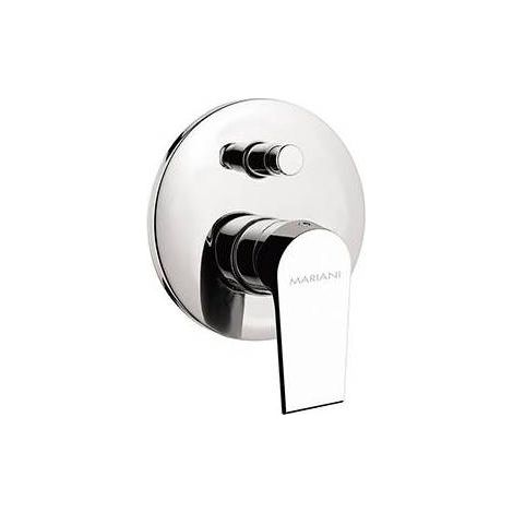 MONOCOMANDO INCASSO DOCCIA CON DEVIATORE LINEA ARTIC Misura: Nero Opaco