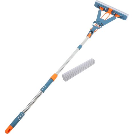 à franges en éponge bleue utilisable à sec ou humide avec