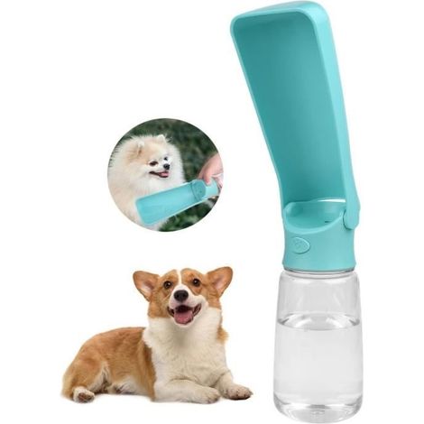 Hunde-Trinkflasche – Noname – 350 ml – Faltbar – Auslaufsicher – Tragbar (1/4)