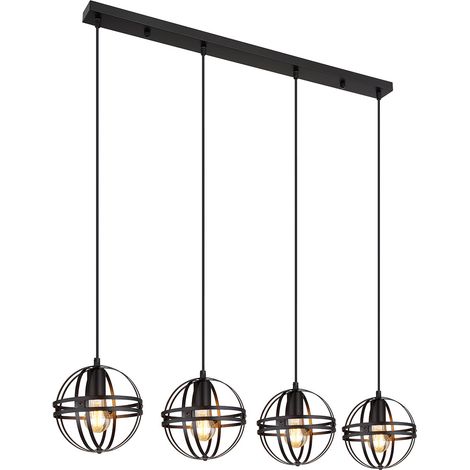 Globo - lámpara colgante - Tamara - negro - metal - gran lámpara