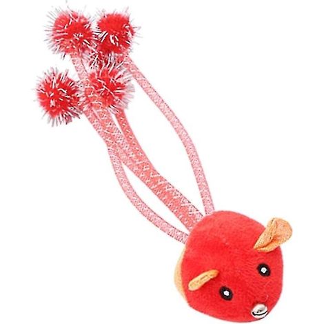 Peluche Souris Chat - Jouet Souris Chaton à Longue Queue à l'Herbe à Chat pour Chats d'Intérieur