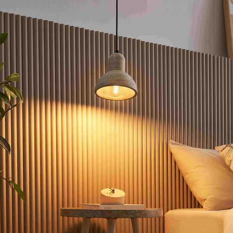 Moderne Pendelleuchte beige Finish Natursteinoptik - Lioren