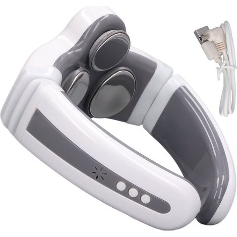 Massageur Cervical Électrique 4 Têtes avec Chauffage, Recharge USB, Portable et Intelligent pour Détente Profonde (1/5)