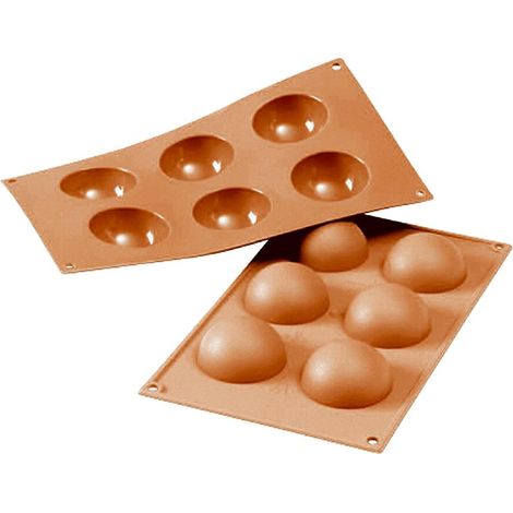 SILIKOMART Backmatte Halbkugel Silikon Ø 6 cm terracotta