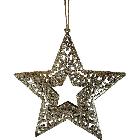 Goldener Stern-Anhänger, 20 x 10 cm (1/5)