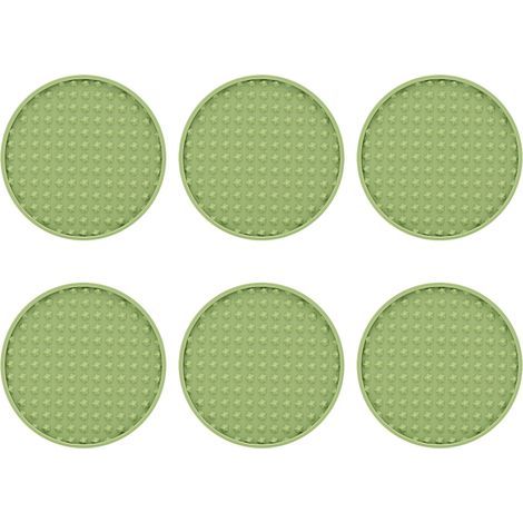 Sous-Verre En Silicone - Résistant À La Chaleur Et Anti-Dérapant - Pour Table En Bois Ou Verre - Lot De 6 Avec Support (1/5)