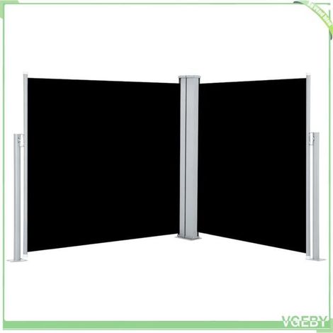 Auvent latéral rétractable - FAFEICY - 48448 - Noir - 120 x 0-600 cm - Enroulement automatique (1/5)