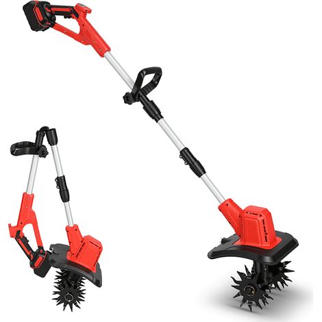 Wolketon Motoazada eléctrica, cultivador, azada para jardín y huerto, 400 W, rojo y negro (1/5)