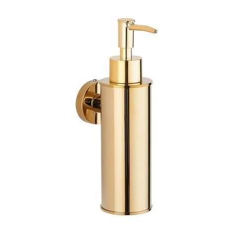 Dispenser di sapone a parete in acciaio inox 304 color oro, dispenser di sapone a pulsante a parete per gel doccia e gel igienizzante per le mani da hotel (1/5)