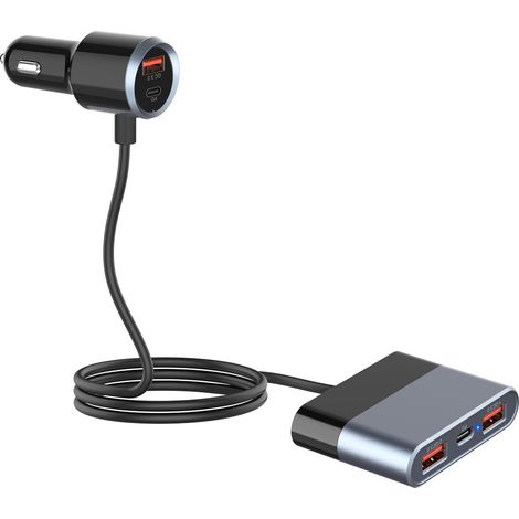 Car Multi-functional Extended Fast Charging Car Charger, Car Charger, Mobile Phone Charger, Smart Sharing Expansion SC03 -- (1/4)